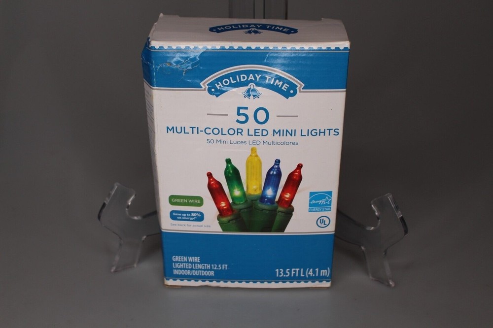 50 Mini LED Multi Color Christmas Lights 13.5' Green Wire Wedding Indoor Outdoor